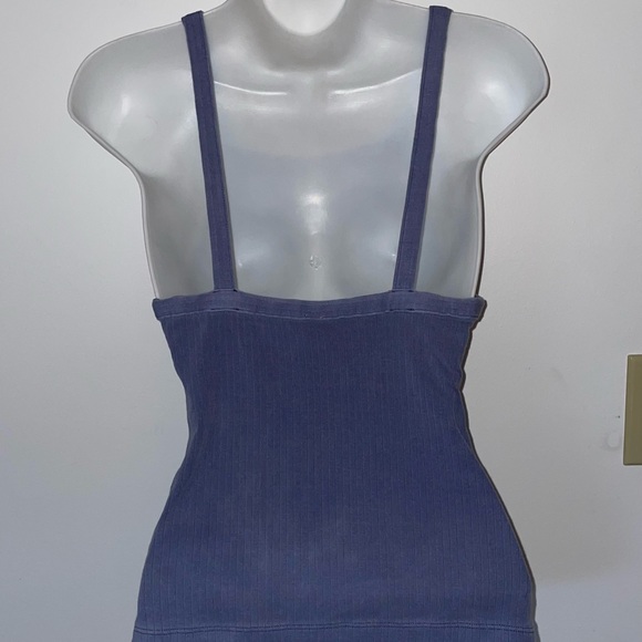Free People Blue Ribbed Tank Top - Picture 4 of 5